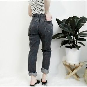 80s vintage black mom jeans